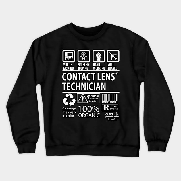 Contact Lens Technician T Shirt - MultiTasking Certified Job Gift Item Tee Crewneck Sweatshirt by Aquastal